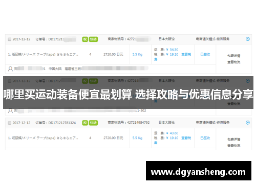 哪里买运动装备便宜最划算 选择攻略与优惠信息分享